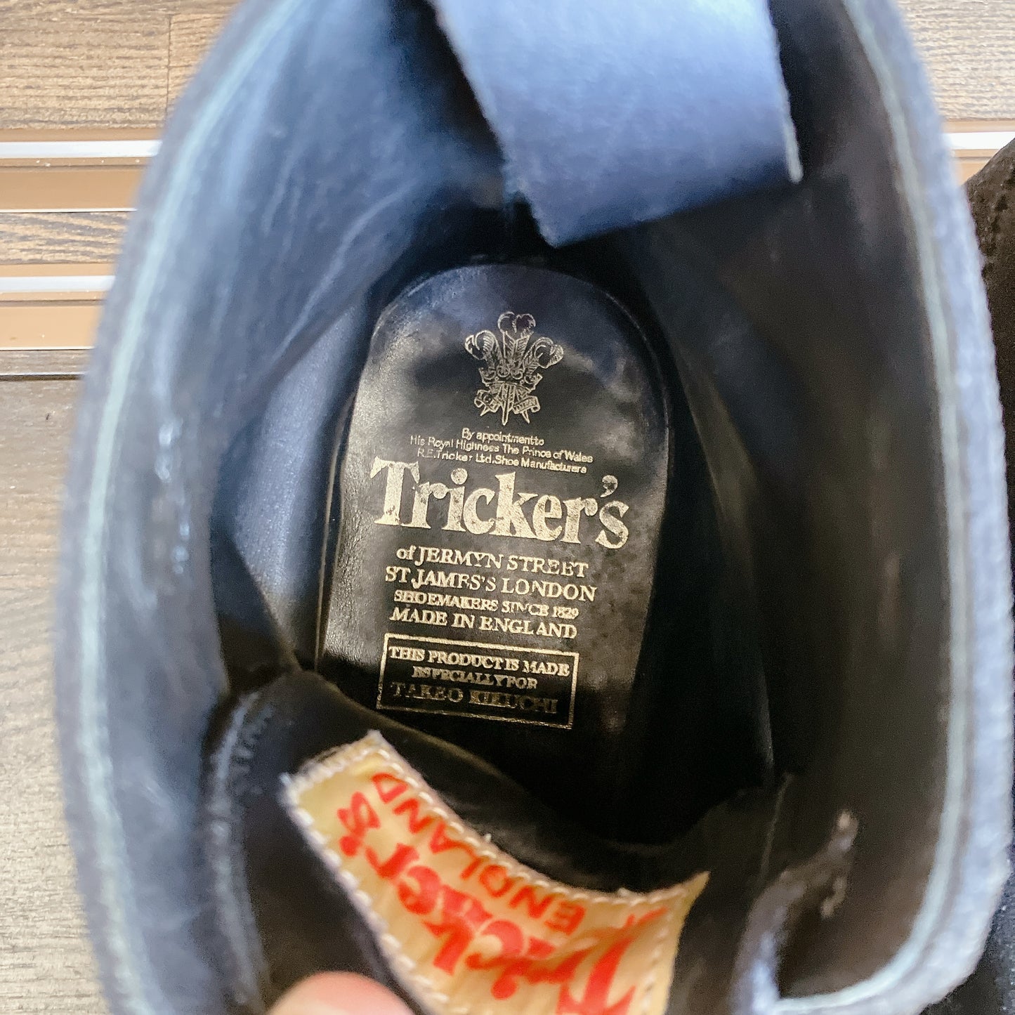 Tricker's トリッカーズ ブラック スウェードレザー ブーツ 26.5-27cm